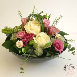 Coeur de roses opale La Ronde des Fleurs