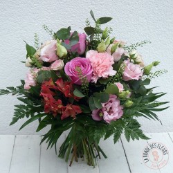bouquet rose poudré - Ronde des fleurs